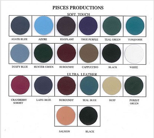 Pisces Productions Upholstery Vinyl Swatches